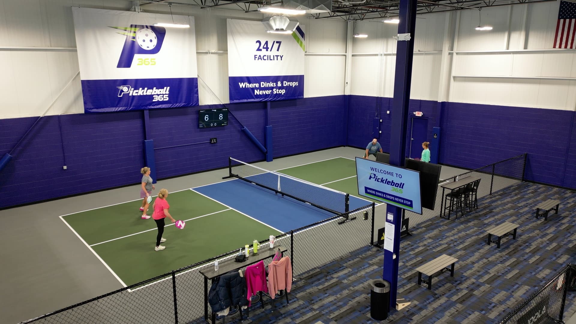 Pickleball 365 Fair Haven indoor facility view